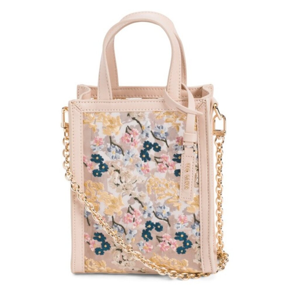 TED BAKER Emma June Crossbody Tote With Leather Panels And Trim